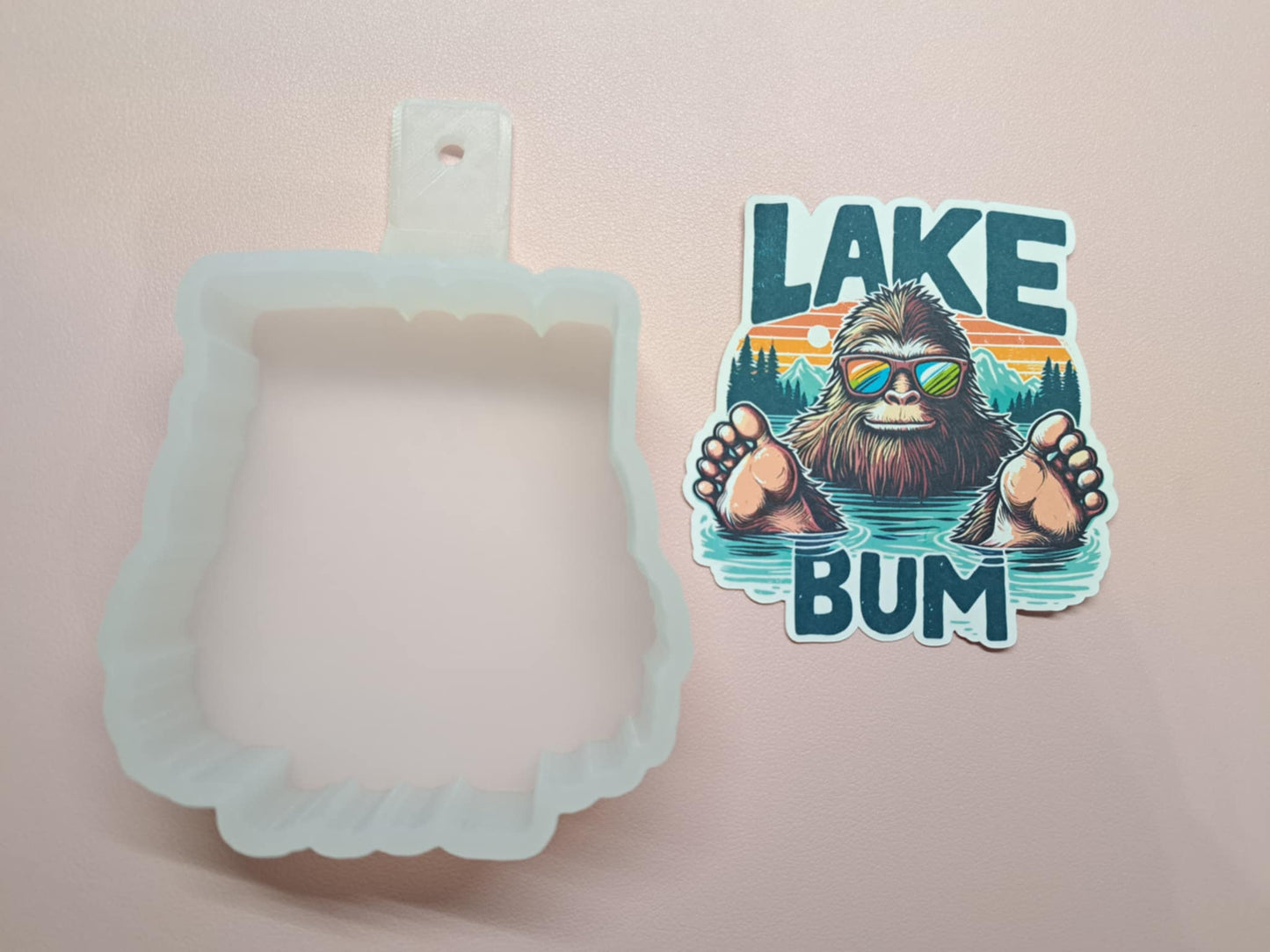 Bigfoot Lake Bum Cardstock Silicone Mold, Aroma Bead Molds, Premium Cardstock Images