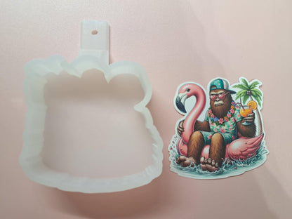 Bigfoot Summer Flamingo Floatie Cardstock Silicone Mold, Aroma Bead Molds, Premium Cardstock Images