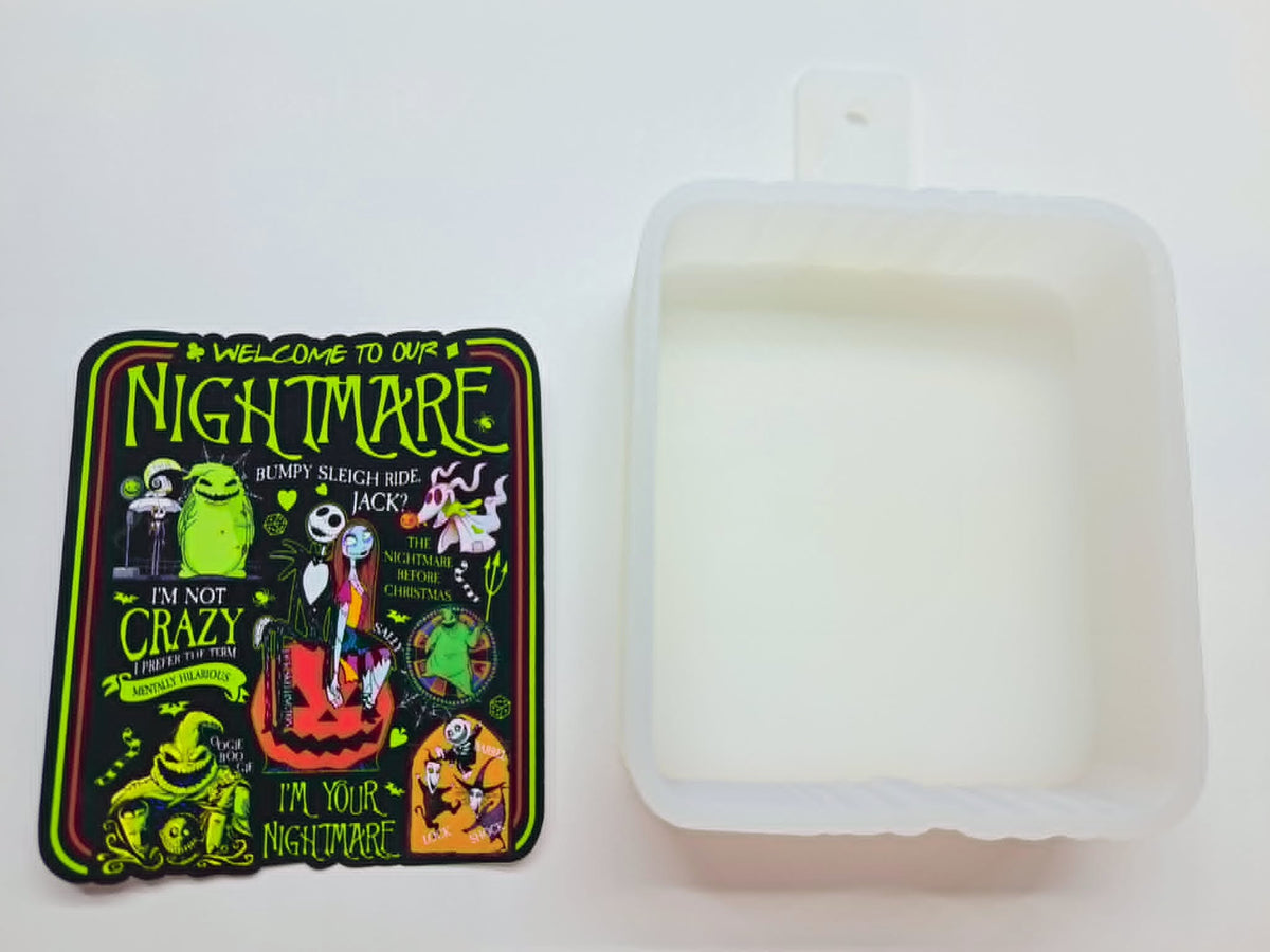 Welcome To Our Nightmare Cardstock Silicone Mold, Aroma Bead Molds, Premium Cardstock