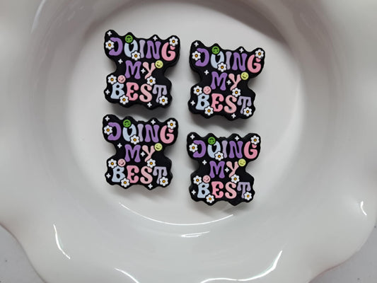 Doing My Best Silicone Focal Bead