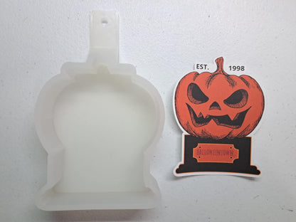 HalloweenTown Statue Est. 1998: Halloween Movie Cardstock Silicone Mold, Aroma Bead Molds, Premium Cardstock Images