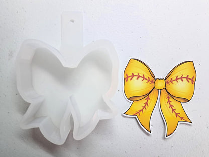 Coquette Sports Bows Cardstock Silicone Mold, Aroma Bead, Car Fresh Mold, Premium Cardstock Images