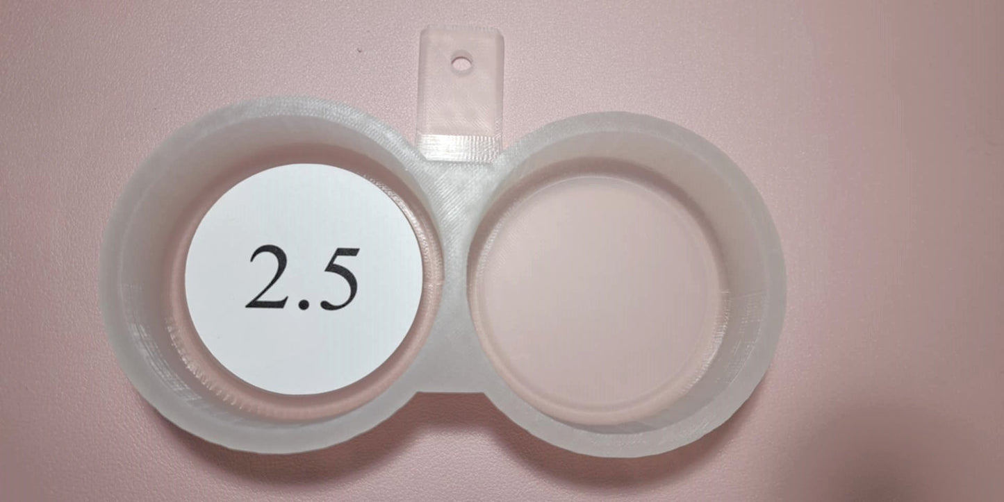 2.5 Inch Round Dual Cavity Mold WITH Curved Edge around Image Cardstock Silicone Mold, Aroma Bead Molds