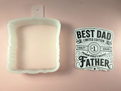Best Dad: Limited Edition Cardstock Silicone Mold, Aroma Bead Molds, Premium Cardstock Images