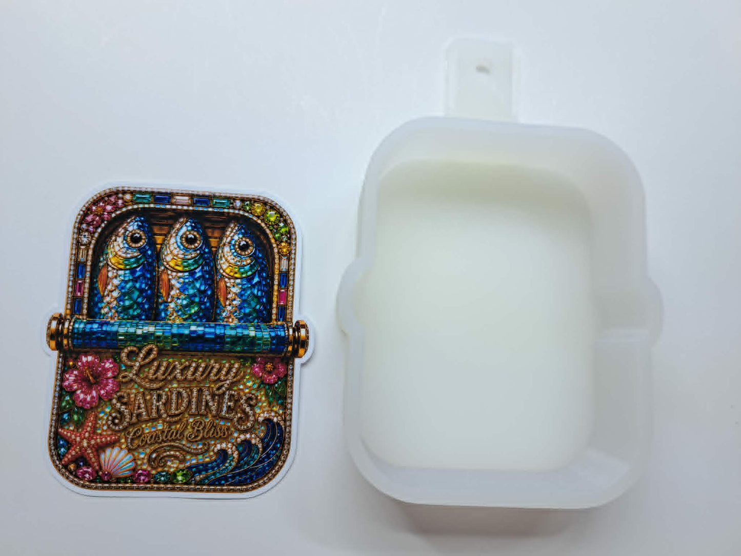 Luxury Sardines Coastal Bliss Cardstock Silicone Mold, Aroma Bead Molds, Premium Cardstock Images