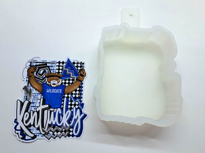 Retro Preppy College Teams: Kentucky Wildcats Cardstock Silicone Mold, Aroma Bead Molds, Premium Cardstock Images