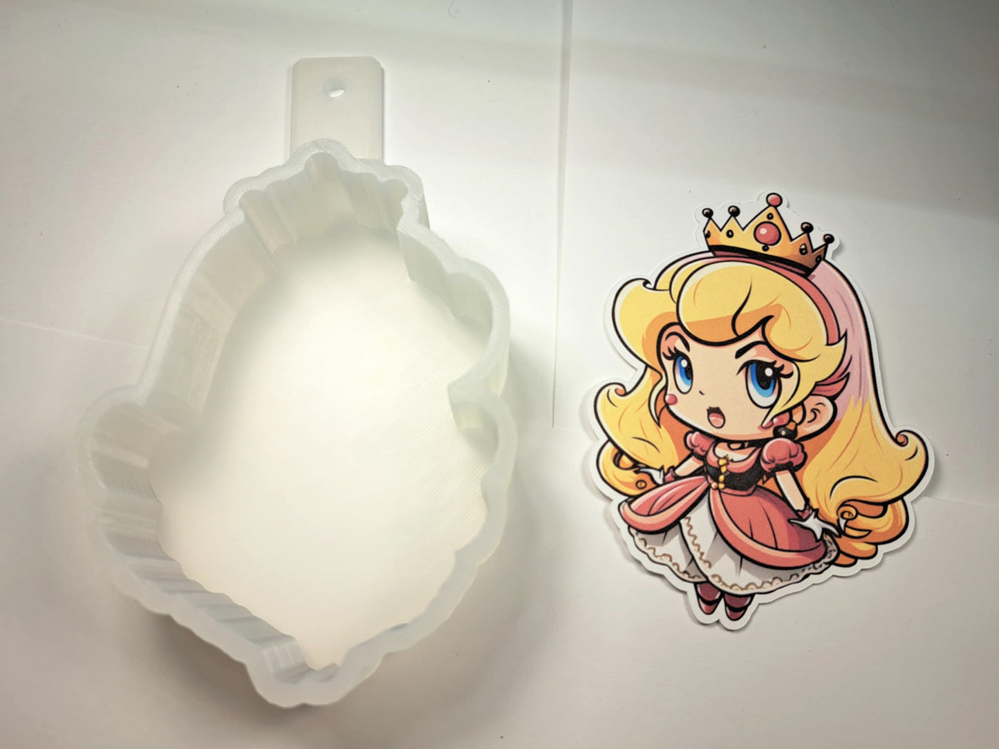 Princess Peach Toadstool Chibi: Gaming Cardstock Silicone Mold, Aroma Bead Molds, Premium Cardstock, Silicone Cardstock Freshies