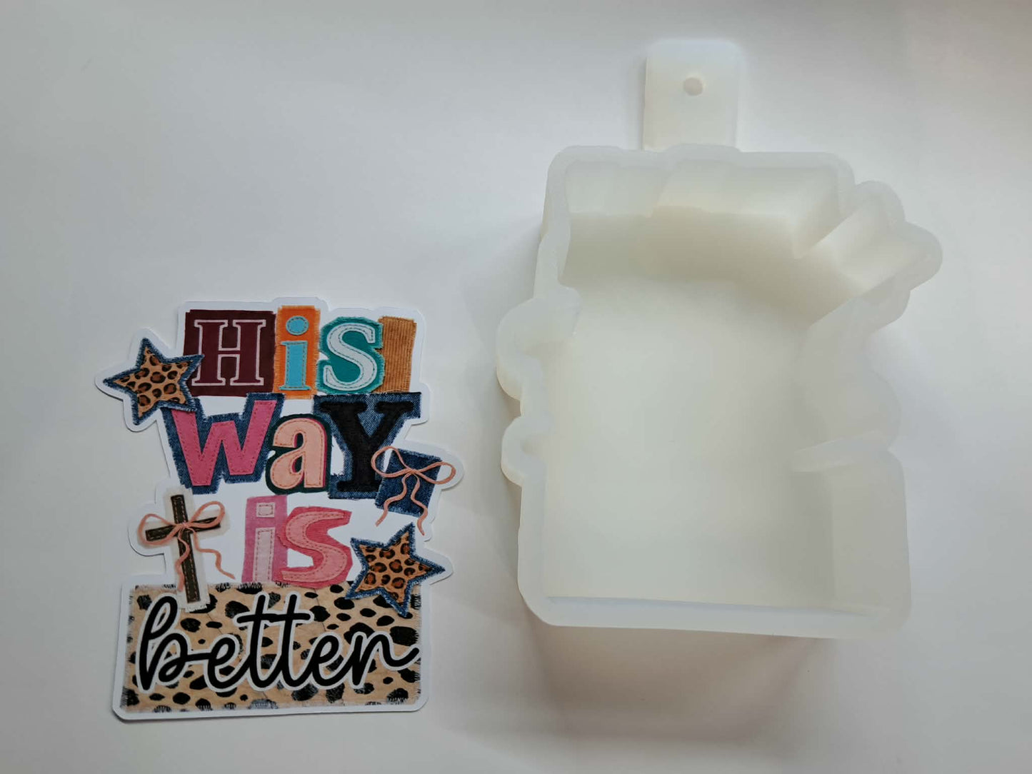 His Way Is Better Cardstock Silicone Mold, Aroma Bead Molds, Premium Cardstock Images