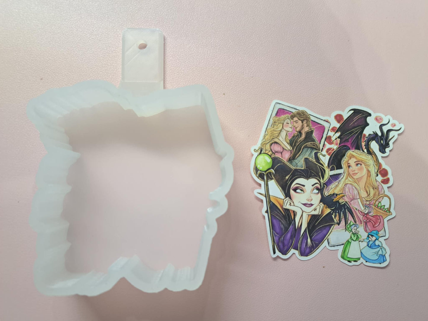 Maleficent Collage Cardstock Silicone Mold, Aroma Bead Molds, Premium Cardstock Images