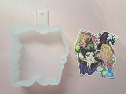 Maleficent Collage Cardstock Silicone Mold, Aroma Bead Molds, Premium Cardstock Images