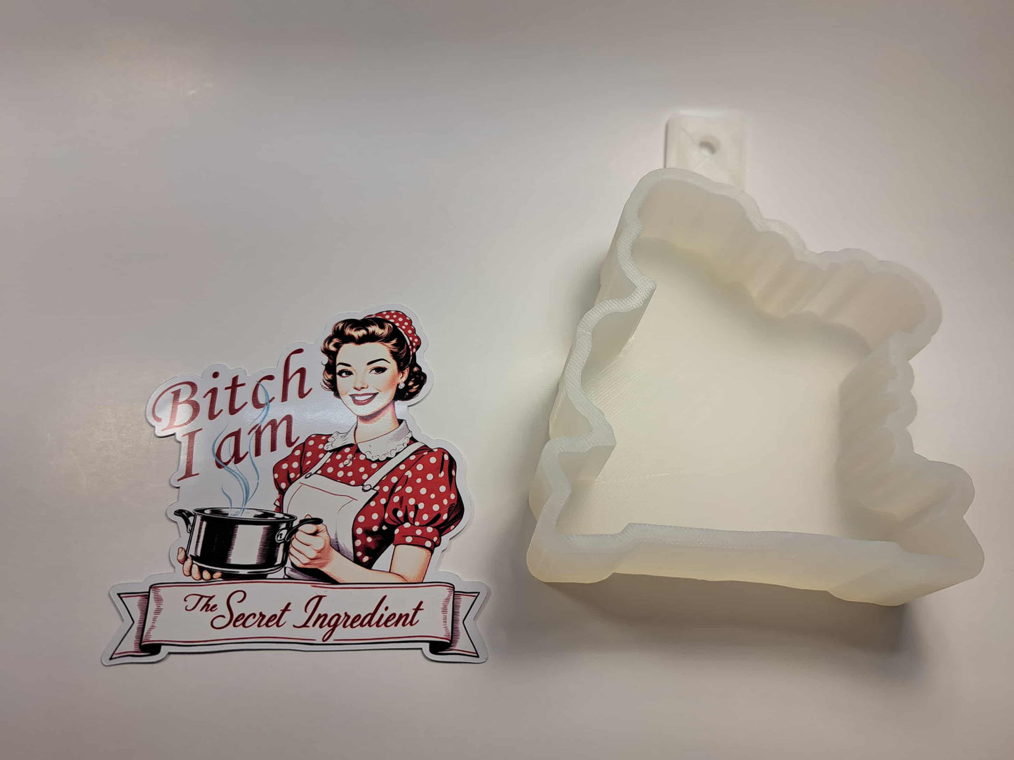 Bitch I Am The Secret Ingredient Cardstock Silicone Mold, Aroma Bead Molds, Premium Cardstock Images