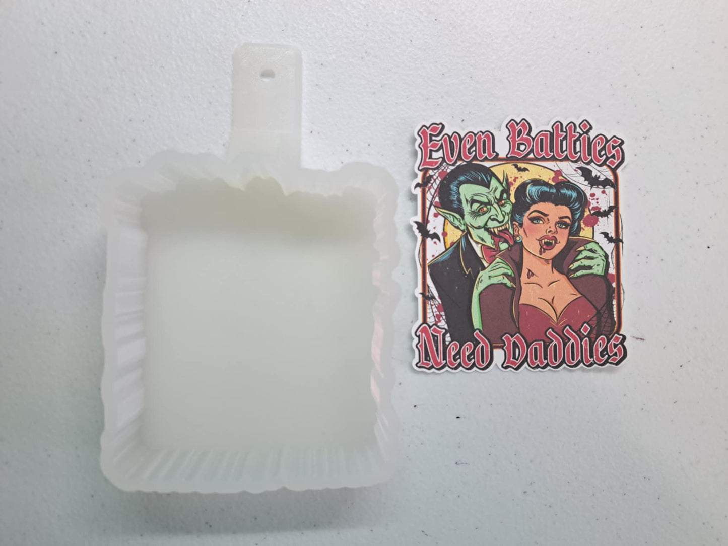 Even Batties Need Daddies: Vampires Cardstock Silicone Mold, Aroma Bead Molds, Premium Cardstock Images