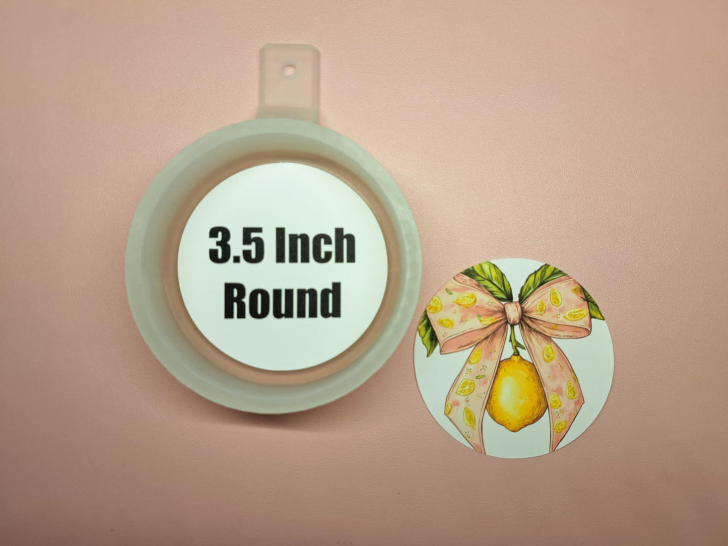 Round Cardstock Holds 3.5 Inch Picture With .25 inch Curved Edge Cardstock Silicone Mold, Aroma Bead Molds