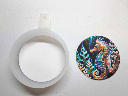 3.75 inch Round Funny Mailman for Cardstock Silicone Mold, for Aroma Bead Molds, Premium Cardstock Images