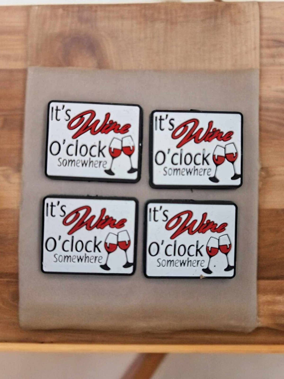 It's Wine O'Clock Somewhere Silicone Focal Bead - 0908