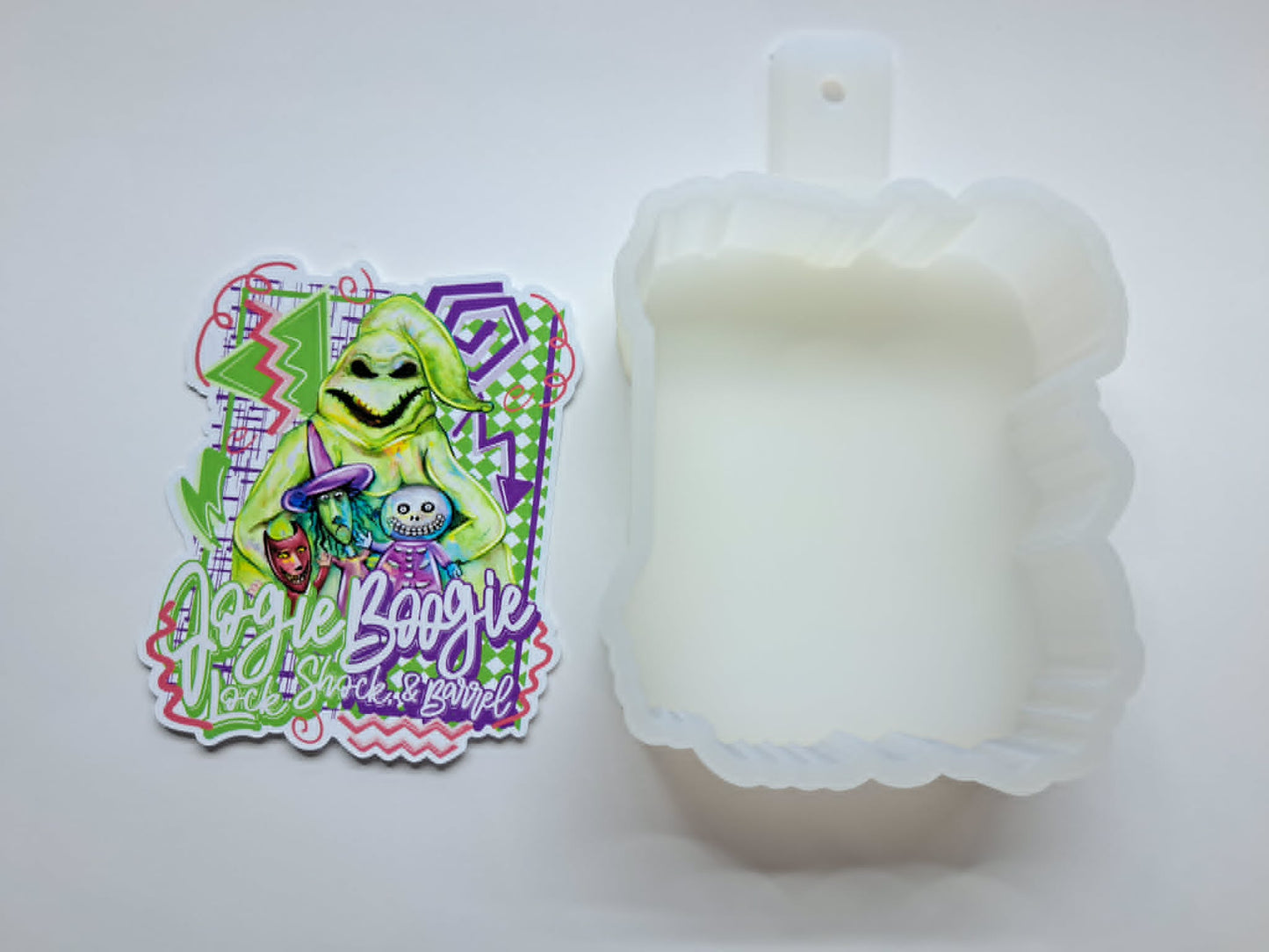 Retro Preppy Disney Villians Oogie Boogie Cardstock Silicone Mold, Aroma Bead Molds, Premium Cardstock Images