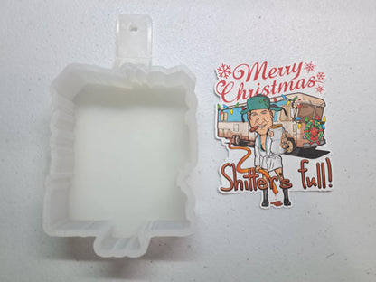 Merry Christmas Shitter's Full: Large Christmas Movie Inspired Cardstock Silicone Mold, Aroma Bead Molds