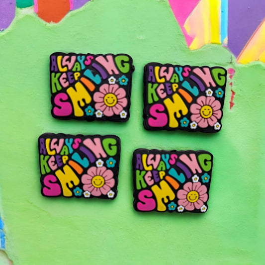 Always Keep Smiling Silicone Focal Bead