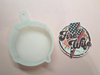Fire or Police Wife Cardstock Silicone Mold, Aroma Bead Molds, Car Air Freshener Mold, Premium Cardstock Images