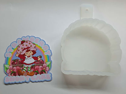 Strawberry Shortcake Rainbow Cardstock Silicone Mold, Aroma Bead Molds, Premium Cardstock Images