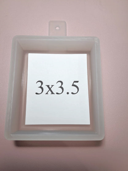 Rectangle: 3x3.5 inch Cardstock/Picture With 0.25 inch Curved Edge Cardstock Silicone Mold, Aroma Bead Molds