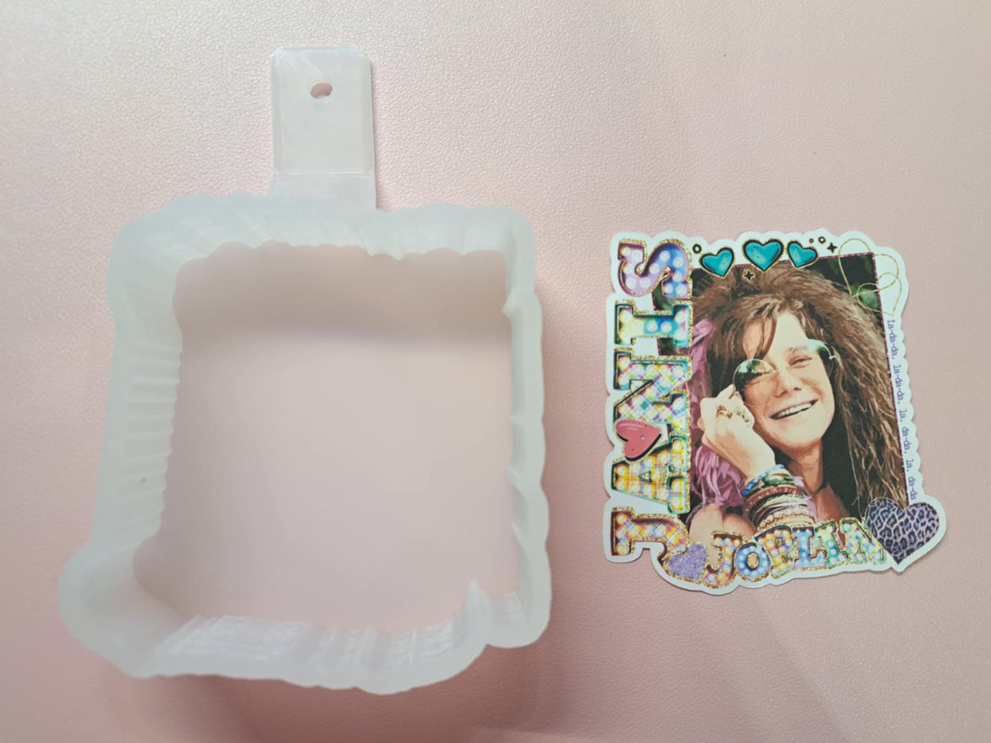 Janis Joplin Cardstock Silicone Mold, Aroma Bead Molds, Premium Cardstock Images