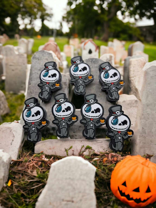 Nightmare Jack with Top Hat Full Body Silicone Focal Bead - 0028