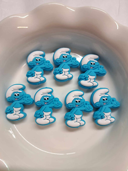 Smurf Full Body: Cartoon Silicone Focal Bead - 0474
