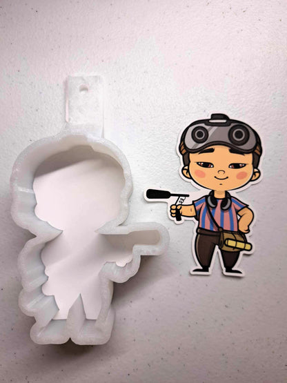 Ghostbusters Afterlife: Podcast Chibi Cardstock Silicone Mold, Aroma Bead Molds, Premium Cardstock Images