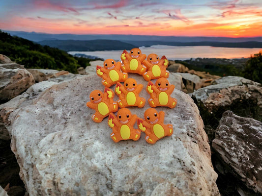 Charmander: Pokemon Silicone Focal Bead - 0400