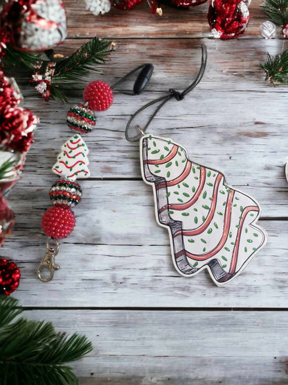 Christmas Tree Snack Cake Silicone Focal Bead - 0011
