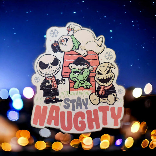 Stay Naughty Charlie Brown Christmas Friends Cardstock Silicone Mold, Aroma Bead Molds, Premium Cardstock Images