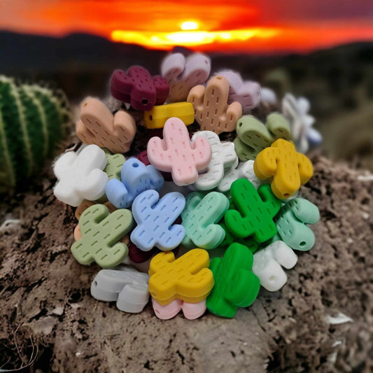 Cactus Silicone Focal Bead - 0065