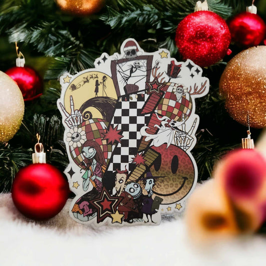 Nightmare Retro Collage: Disco Ball, Smiley, Bolt, Zero, Sally, Jack Cardstock Silicone Mold, Aroma Bead Molds, Premium Cardstock