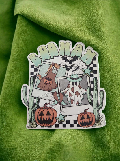 Boo Haw Halloween Western Retro: Pumpkin, Cactus, and Bats Cardstock Silicone Mold, Aroma Bead Molds, Premium Cardstock Images