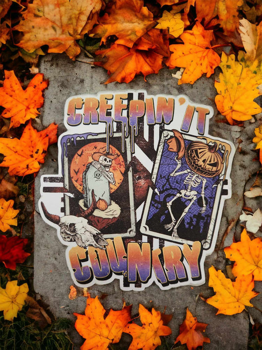 Creepin' It Country Halloween: Pumpkin head, Skeleton Cowboy Cardstock Silicone Mold, Aroma Bead Molds, Premium Cardstock Images