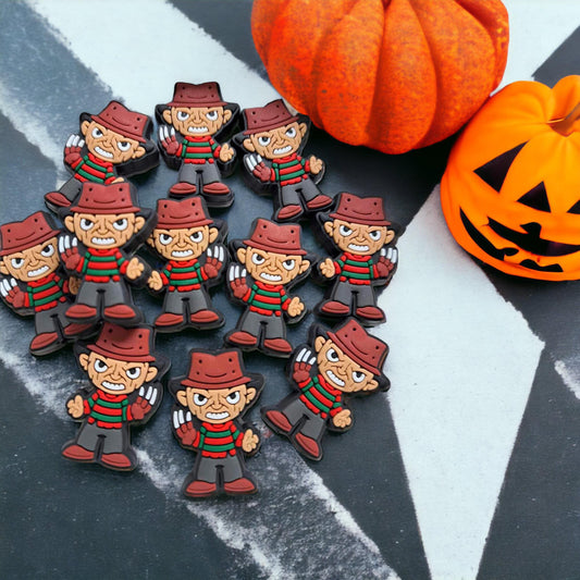Freddy/Nightmare on Elm Street/Horror Movie (Brown Hat) Style 1 Silicone Focal Bead 0009