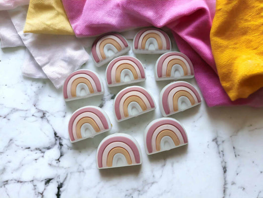 Rainbow Silicone Focal Bead - 0183