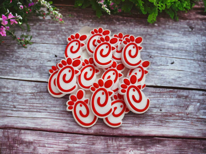 C: Chick-fil-A Logo Silicone Focal Bead - 0263