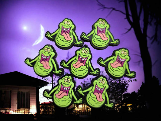 Green Spirit Ghost: Ghostbusters Silicone Focal Bead - 0231