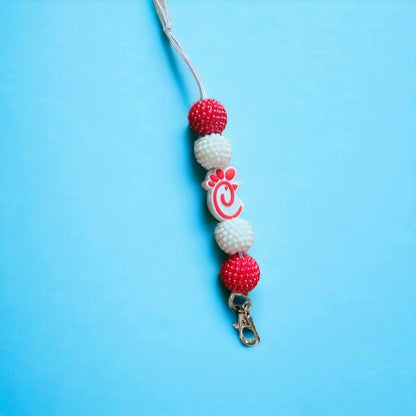 C: Chick-fil-A Logo Silicone Focal Bead - 0263