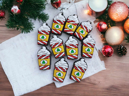 Christmas Hot Cocoa/Coffee Drink Silicone Focal Bead - 0270