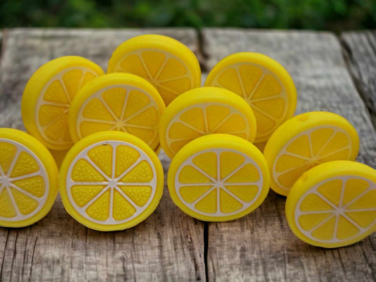 Lemon Half Silicone Focal Bead - 0324
