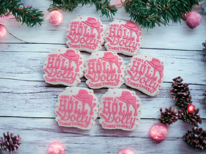 Have a Holly Dolly Christmas Silicone Focal Bead - 0298
