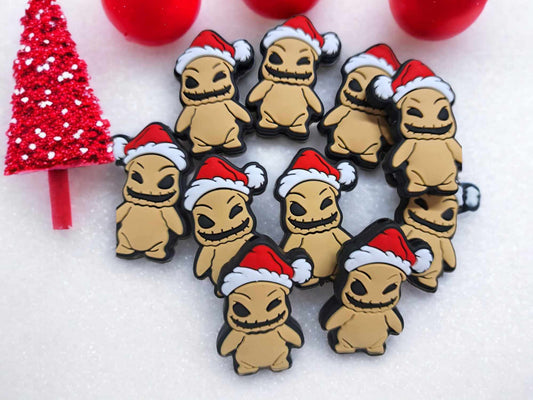 Nightmare: Oogie Boogie with Santa Hat Full Body Silicone Focal Bead - 0269