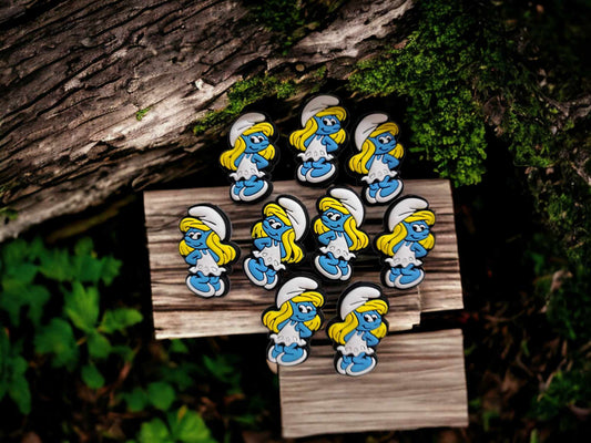 Smurfette Full Body: Cartoon Silicone Focal Bead - 0473