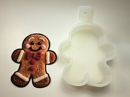 Crochet Style Gingerbread Man Cardstock Silicone Mold, Aroma Bead Molds, Premium Cardstock Images