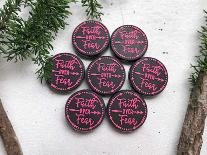 Faith Over Fear Silicone Focal Bead - 0335