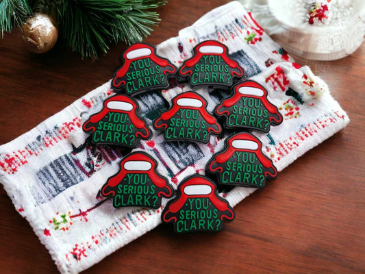 You Serious Clark? - Christmas Vacation Red Hat Silicone Focal Bead - 0364