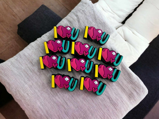I heart U Silicone Focal Bead - 0383